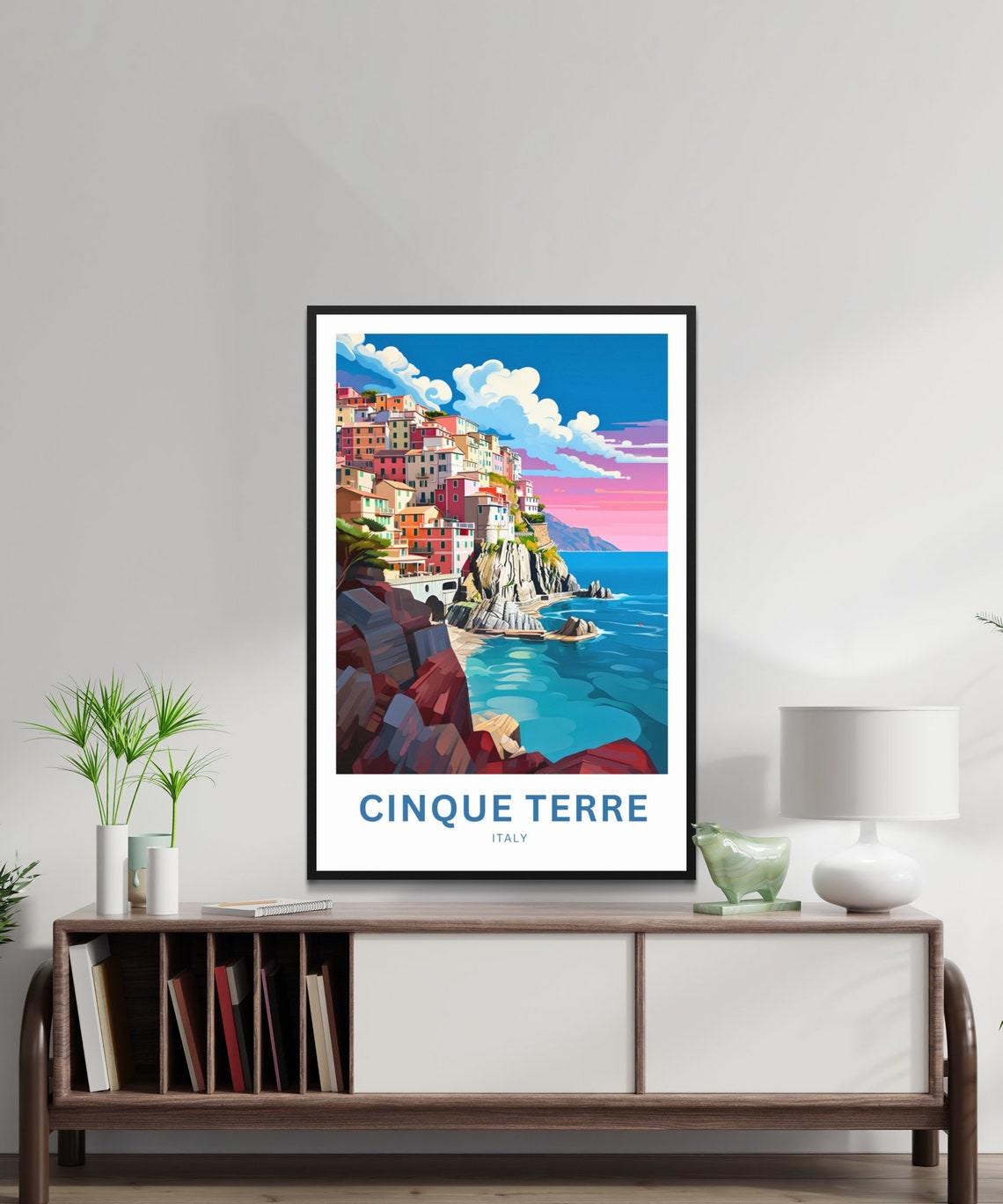 Cinque Terre Italy Colorful Cliffside Coastal Village Travel Poster - Image 2