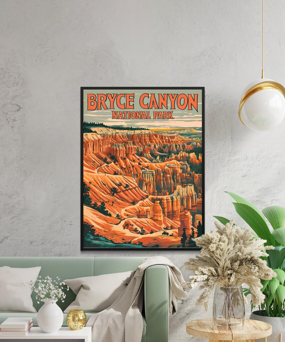 Bryce Canyon National Park Utah Hoodoos Vintage Retro Travel Poster - Image 2