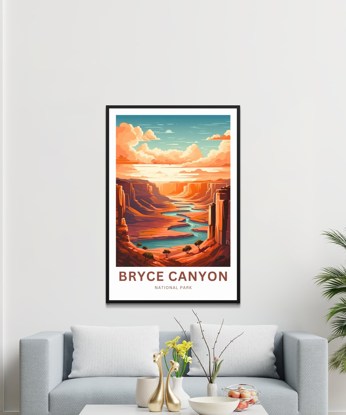 Bryce Canyon National Park Sunset River Canyon Glow Travel Poster - Image 3