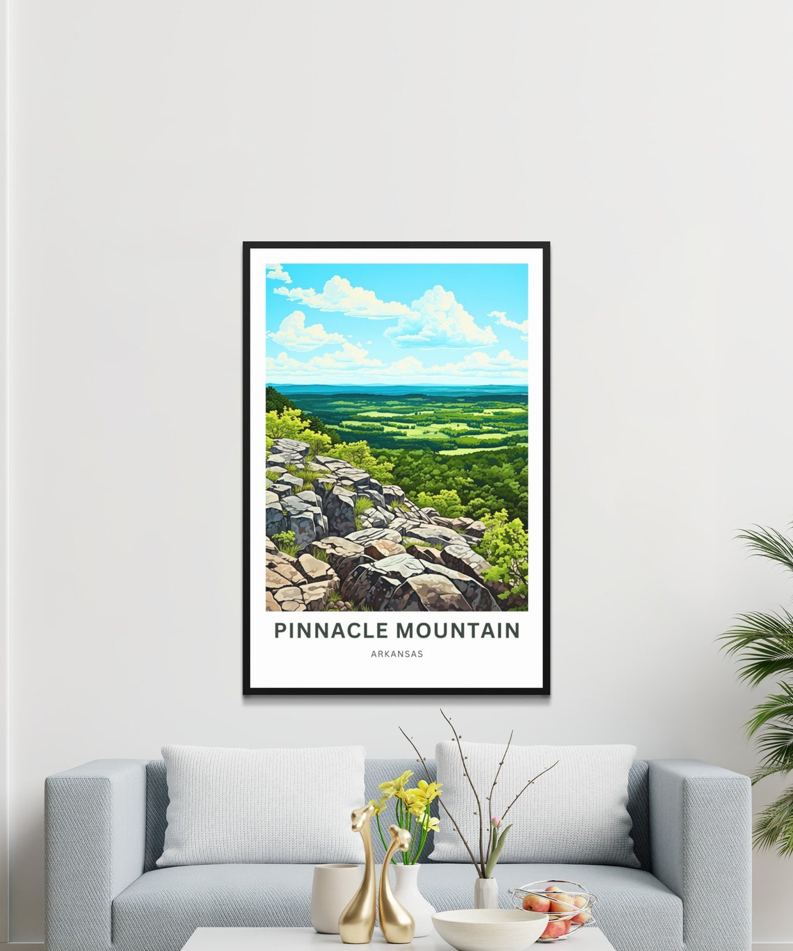 Pinnacle Mountain Arkansas Rocky Summit Overlook Travel Poster - Image 3