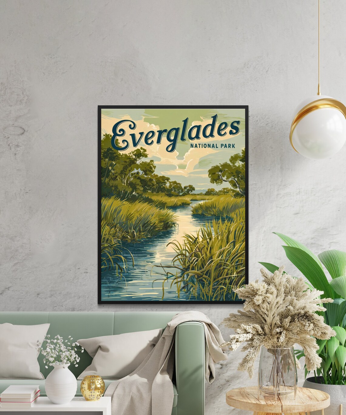 Everglades National Park Vintage Wetlands Wildlife River Poster - Image 2
