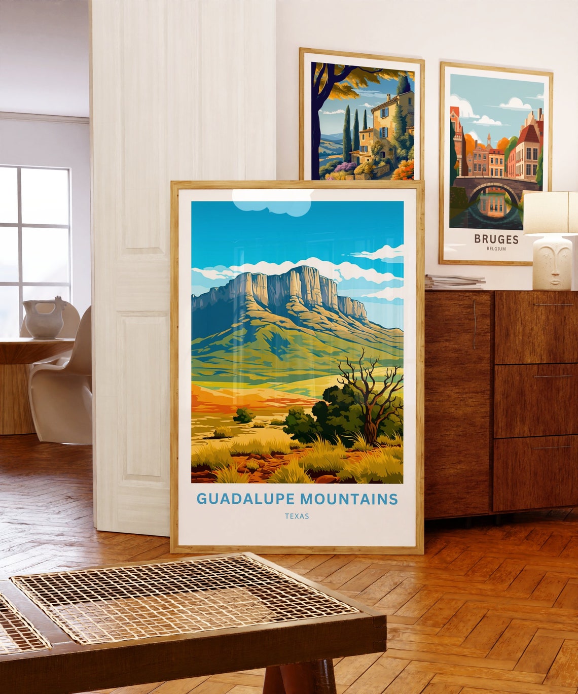 Personalized Guadalupe Mountains Texas Desert Custom Name Poster - Image 5