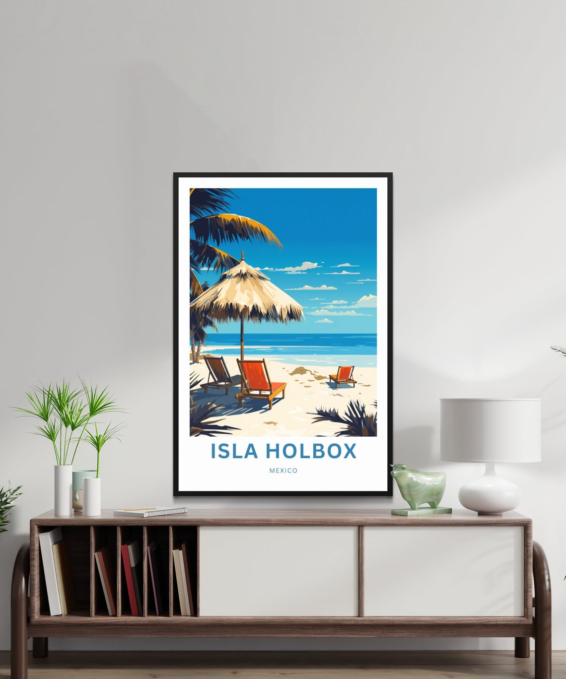 Isla Holbox Travel Print Isla Holbox Poster Mexico Wall Art Framed Present Gift Mexico Present - Image 2
