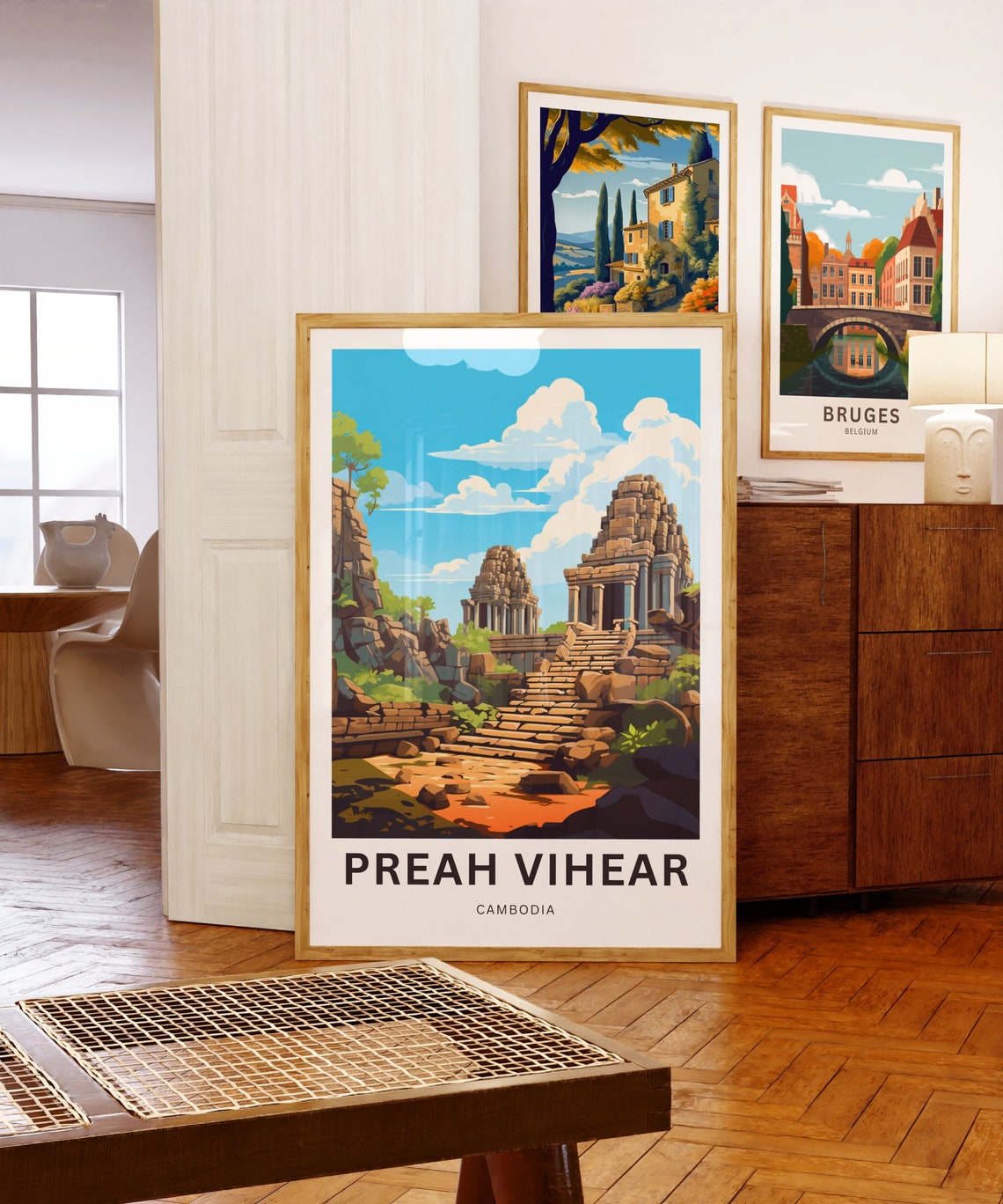 Preah Vihear Cambodia Personalized Ancient Temple Travel Poster - Image 5