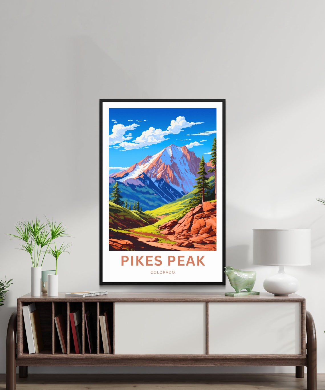 Pikes Peak Colorado Personalized Rocky Mountain Summit Travel Poster - Image 2