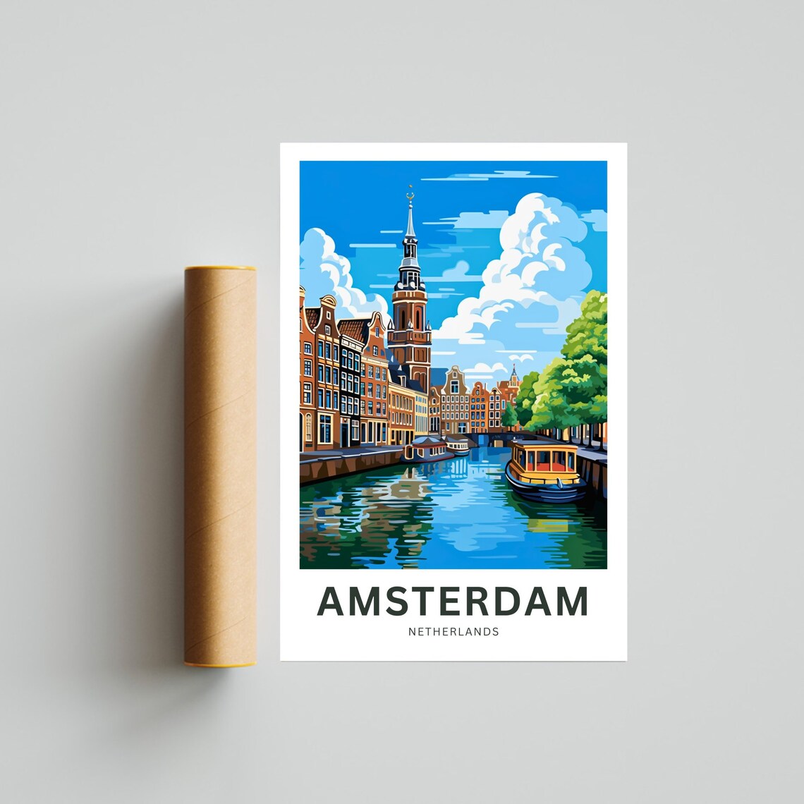 Amsterdam Travel Print, Netherlands City Poster - Image 4