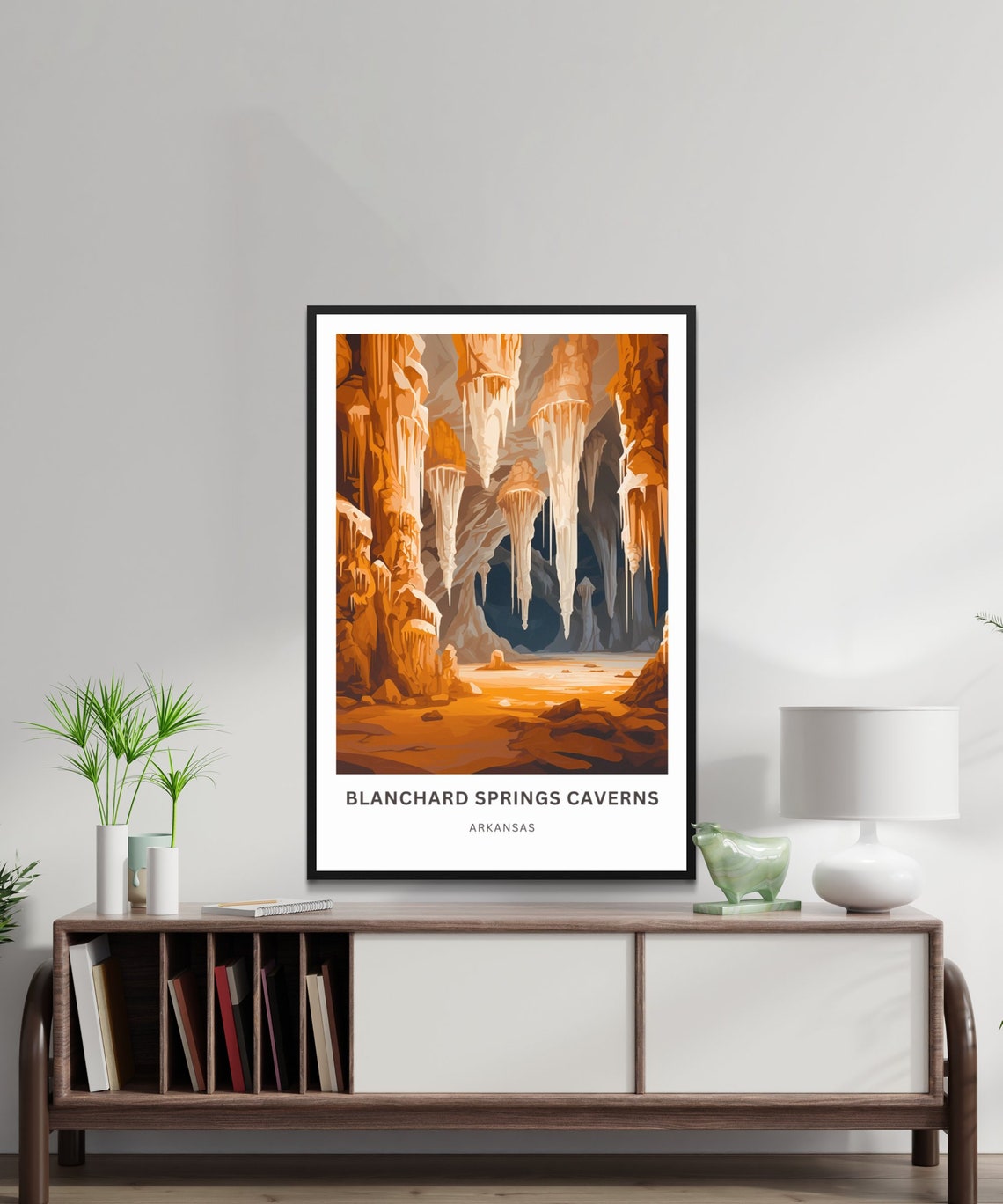 Personalized Blanchard Springs Caverns Arkansas Cave Travel Poster - Image 2