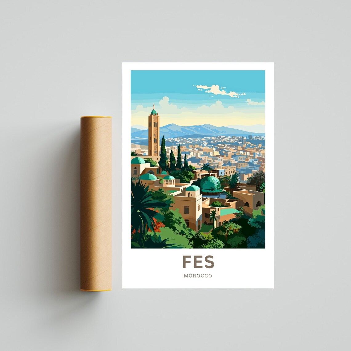 Fes Travel Poster, Morocco Wall Art Print - Image 4