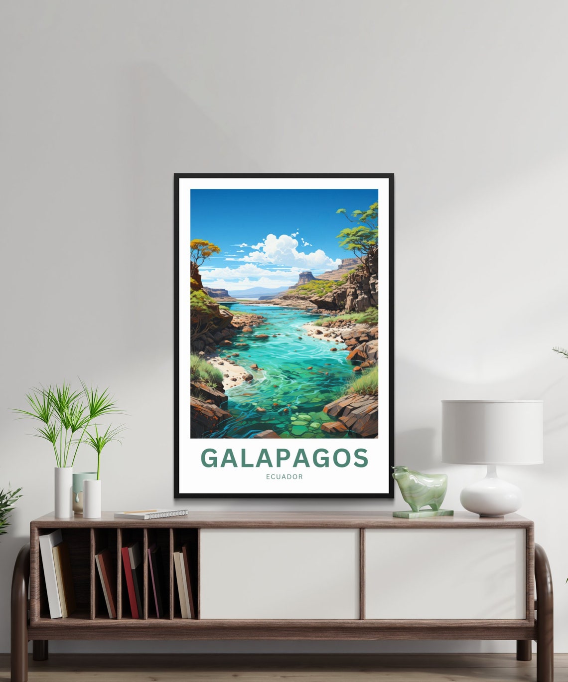 Galapagos Island Travel Print Galapagos Island Poster Ecuador Wall Art Framed Present Gift Ecuador Present - Image 2