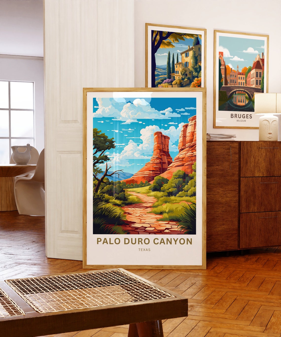 Palo Duro Canyon Texas Red Rock Spires Custom Text Personalized Poster - Image 5
