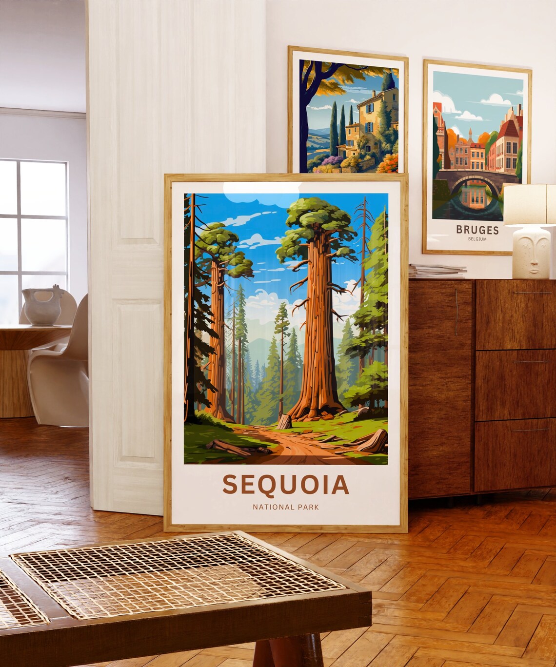 Personalized Sequoia National Park Custom Text Giant Trees Forest Travel Poster - Image 5
