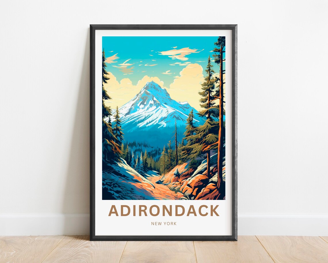 Adirondack Travel Poster, United States Wall Art