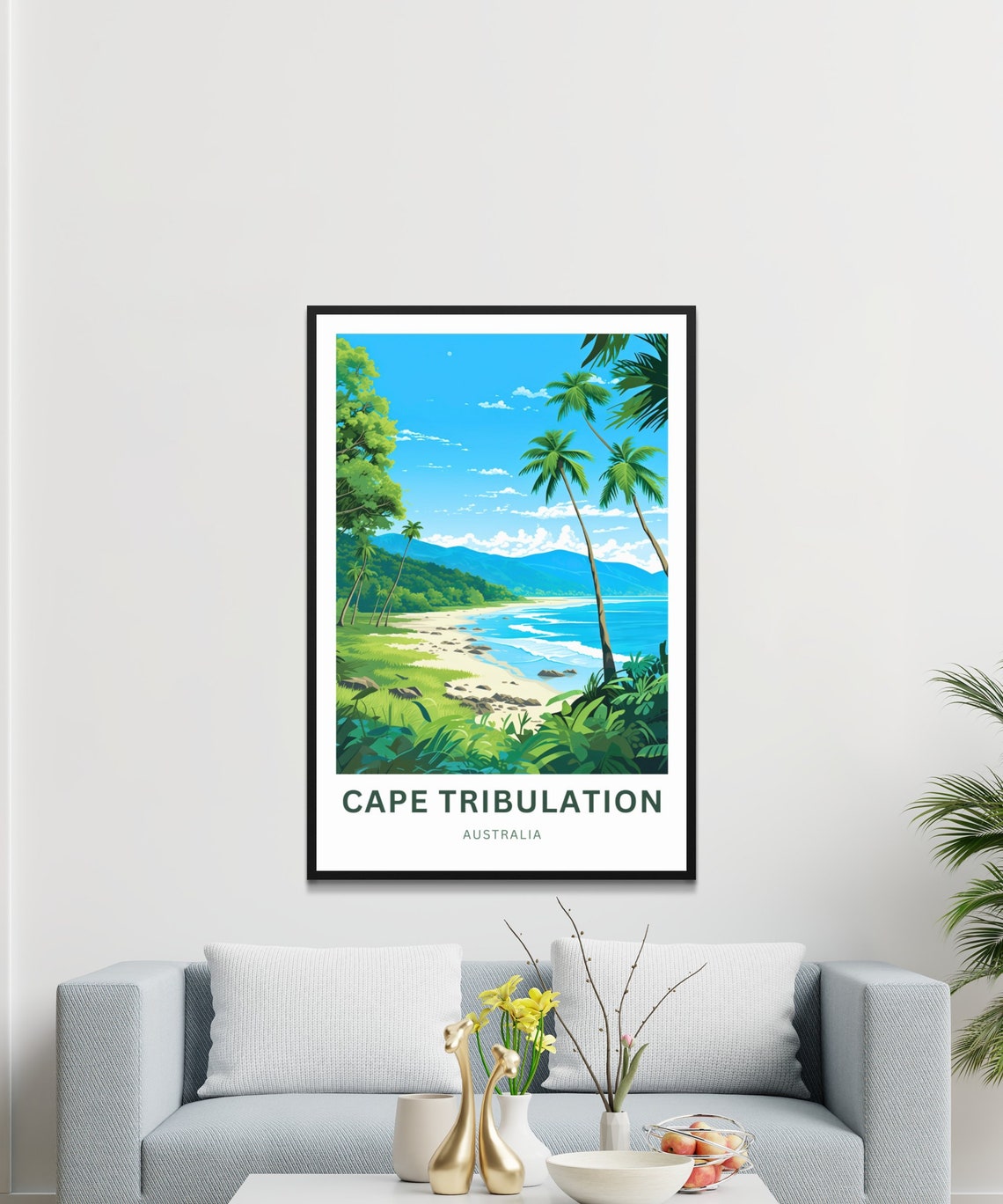 Cape Tribulation Australia Turquoise Ocean Beach Vintage Travel Poster - Image 4