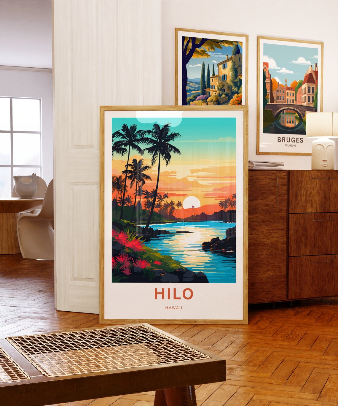 Personalized Hilo Hawaii Tropical Beach Sunset Custom Travel Poster - Image 5