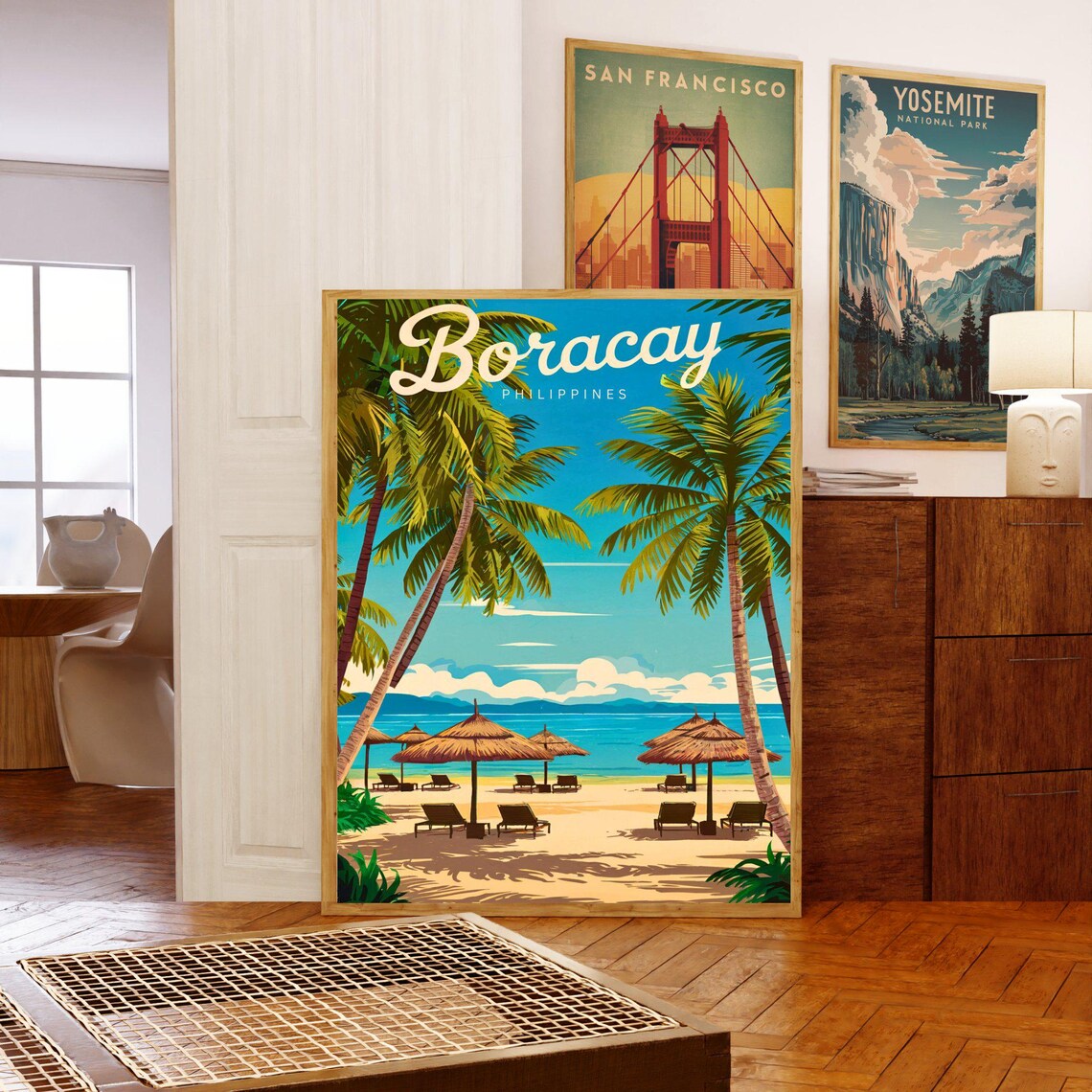 Boracay Vintage Travel Poster, Philippines Travel Poster - Image 5