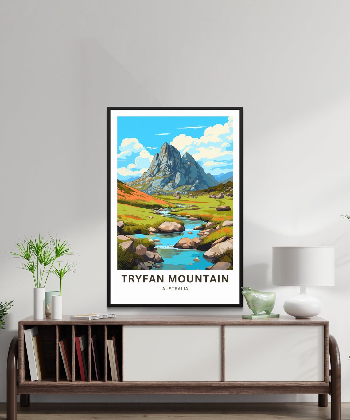 Tryfan Mountain Australia Rugged Peak Personalized Travel Poster - Image 2
