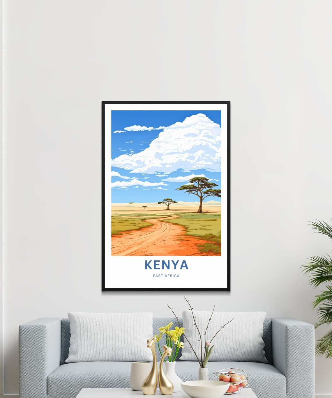 Kenya East Africa Dirt Road Savanna Personalized Adventure Poster - Image 3