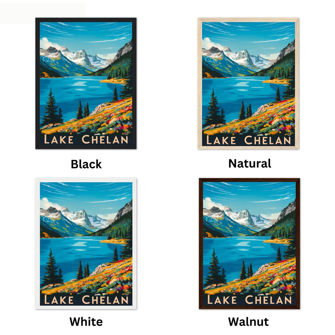 Lake Chelan Vintage Travel Poster, Washington Print - Image 4