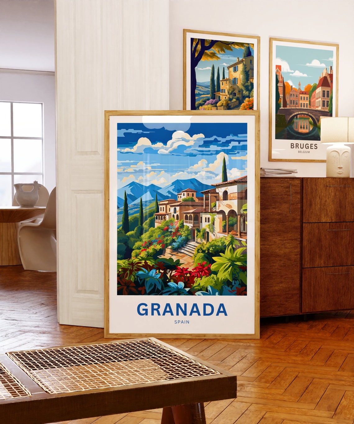 Granada Spain Personalized Sierra Hillside Villa Garden Poster - Image 5