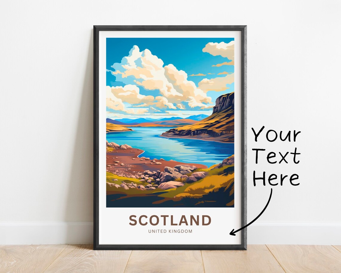 Scotland United Kingdom Highland Loch Personalized Custom Poster