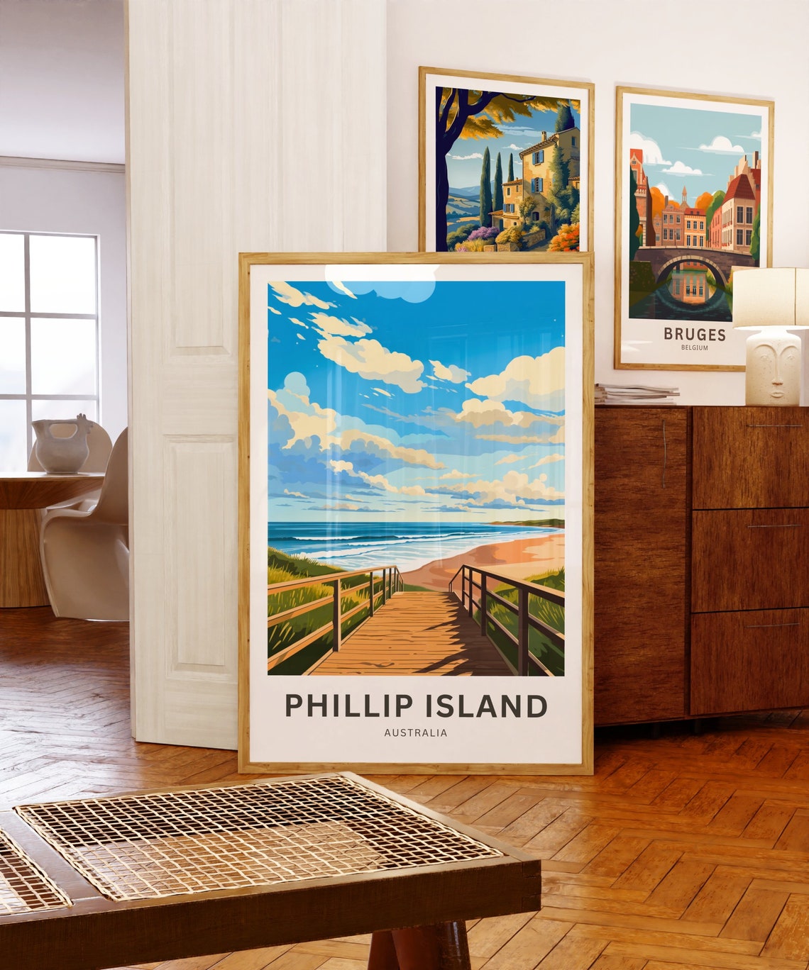 Phillip Island Australia Dune Boardwalk Sunset Surf Travel Poster - Image 5