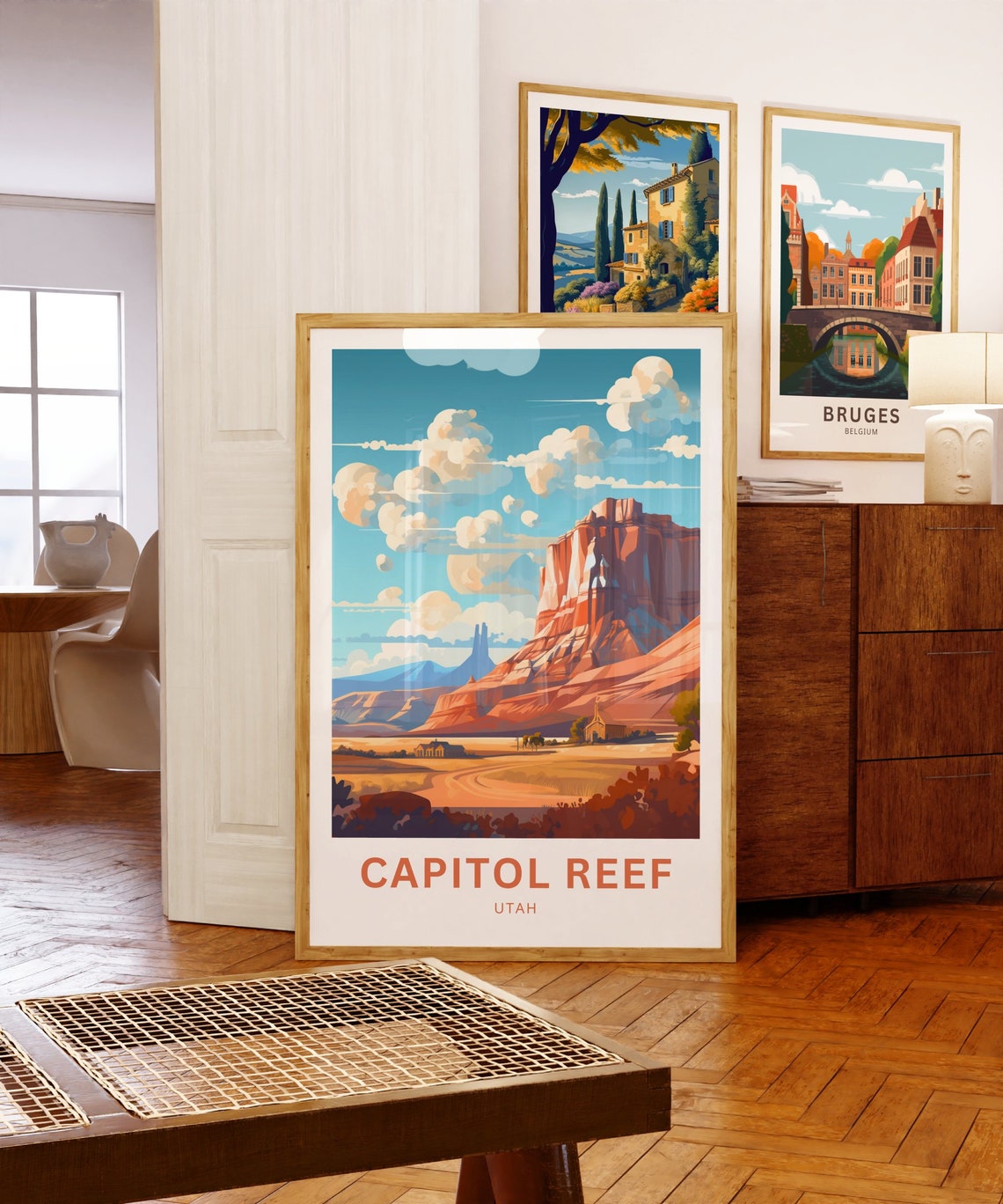 Capitol Reef Utah National Park Red Rock Desert Canyon Poster - Image 5