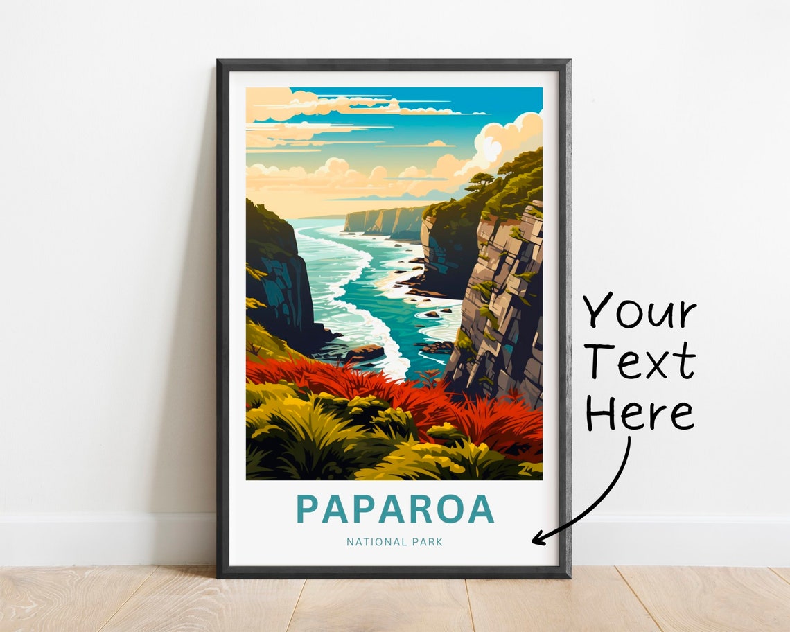 Personalized Paparoa National Park Sea Cliffs Coast Travel Poster