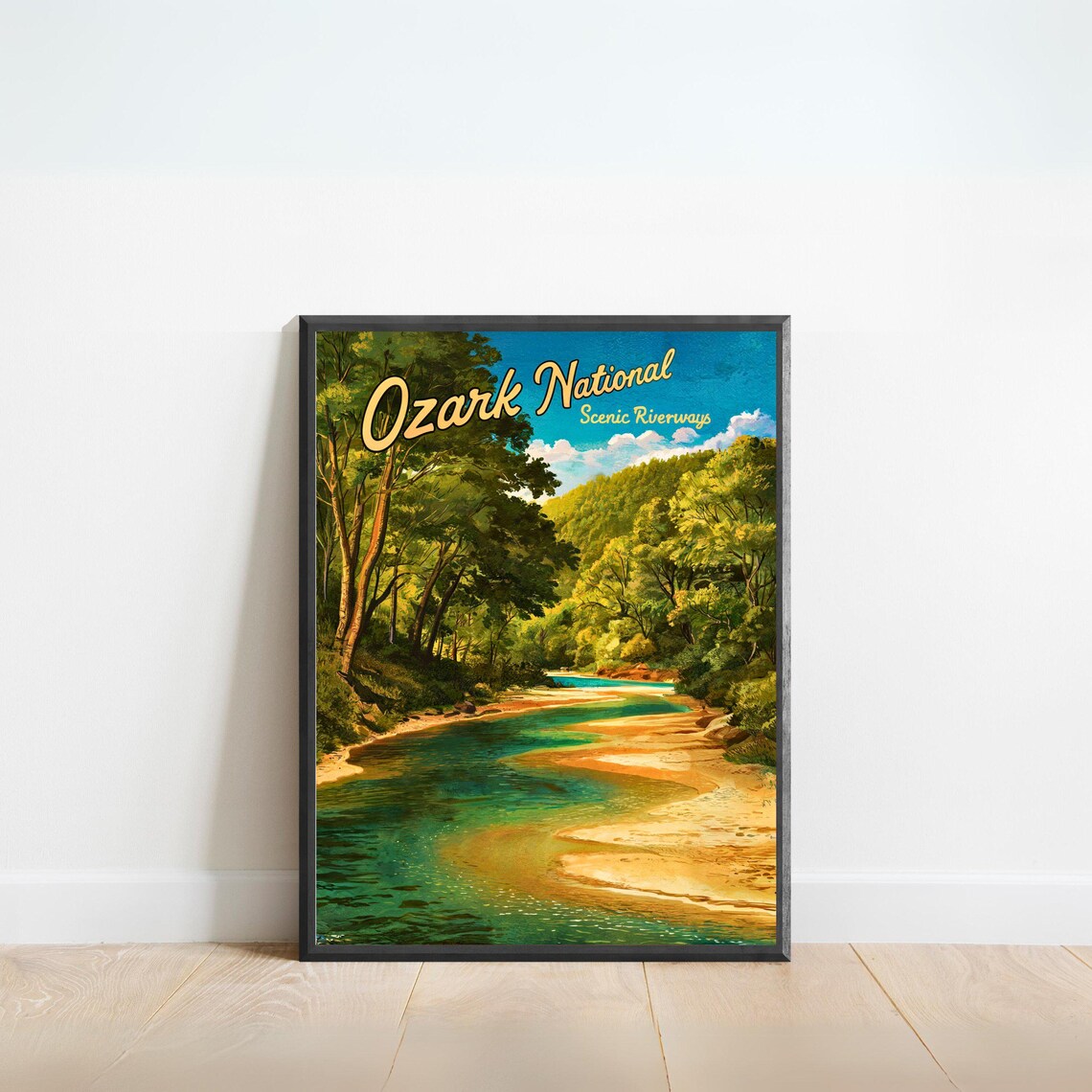 Ozark National Scenic Riverways Vintage Travel Poster