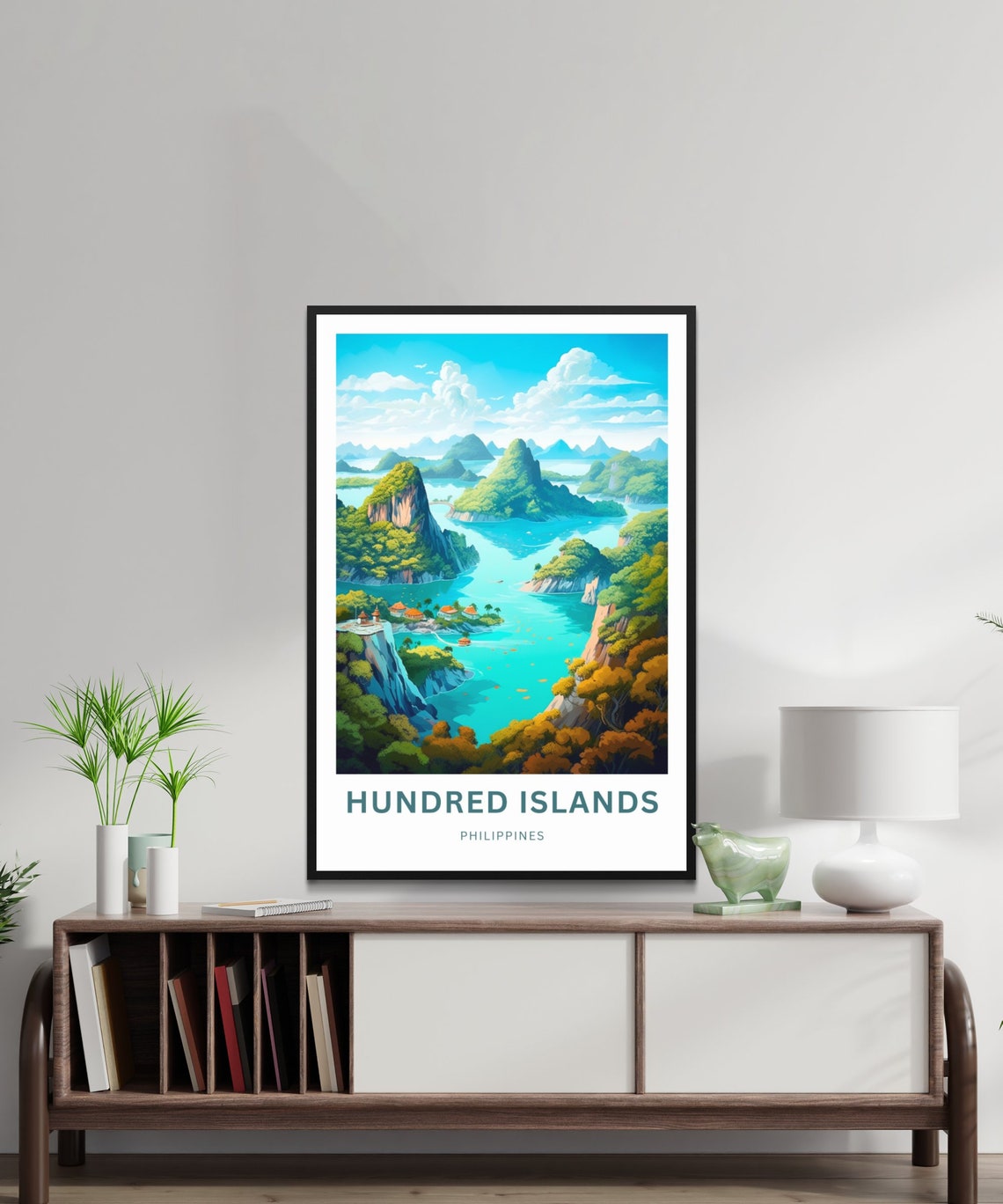 Personalized Hundred Islands Philippines Karst Seascape Travel Poster - Image 2
