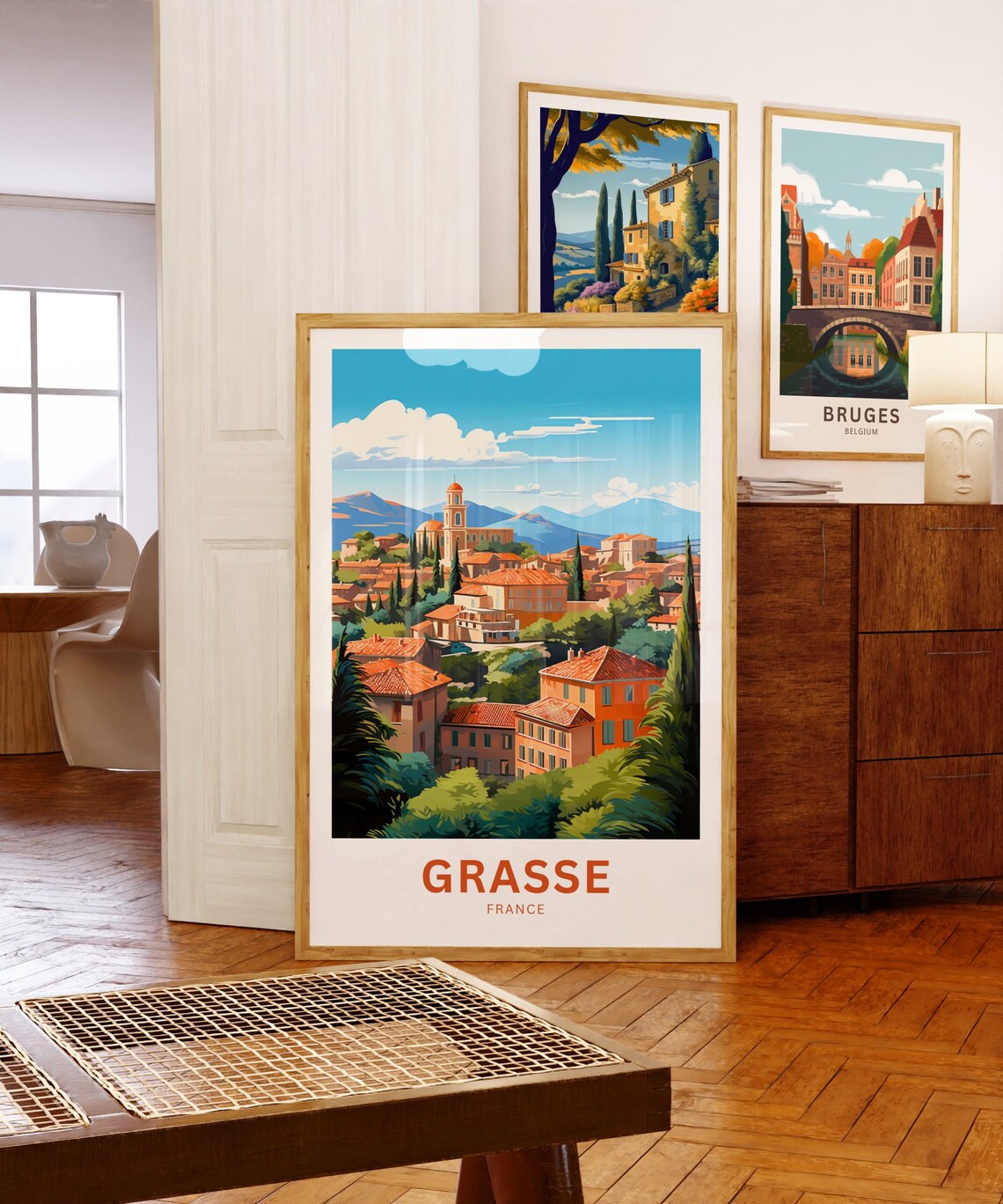 Grasse France Provence Old Town Cypress Bell Tower View Poster - Image 5