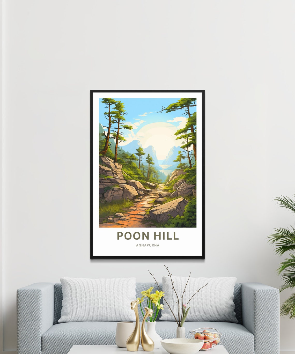 Personalized Poon Hill Annapurna Forest Trail Sunrise Trek Poster - Image 3