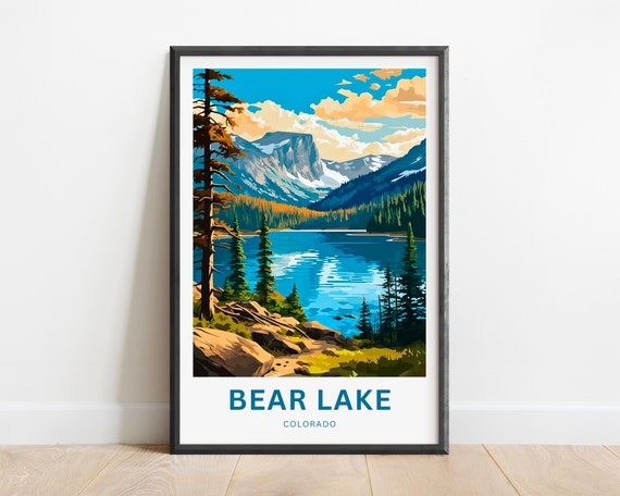Bear Lake Travel Print Bear Lake Poster Colorado Wall Art Framed Present Gift Colorado Present