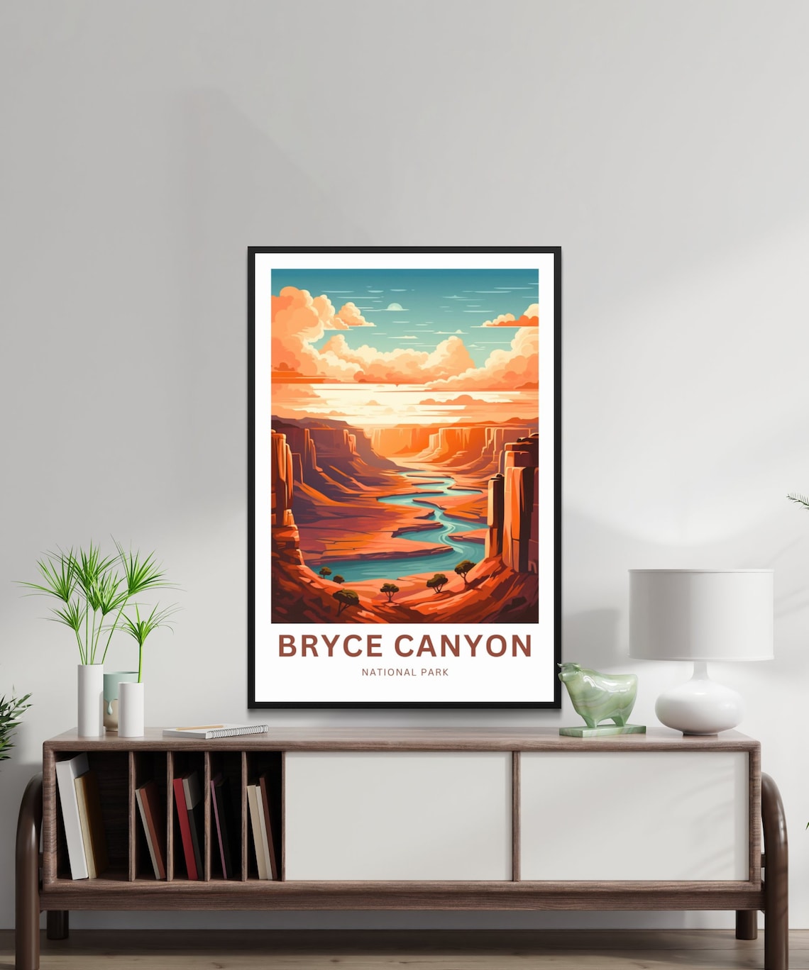 Bryce Canyon National Park Sunset River Canyon Glow Travel Poster - Image 2