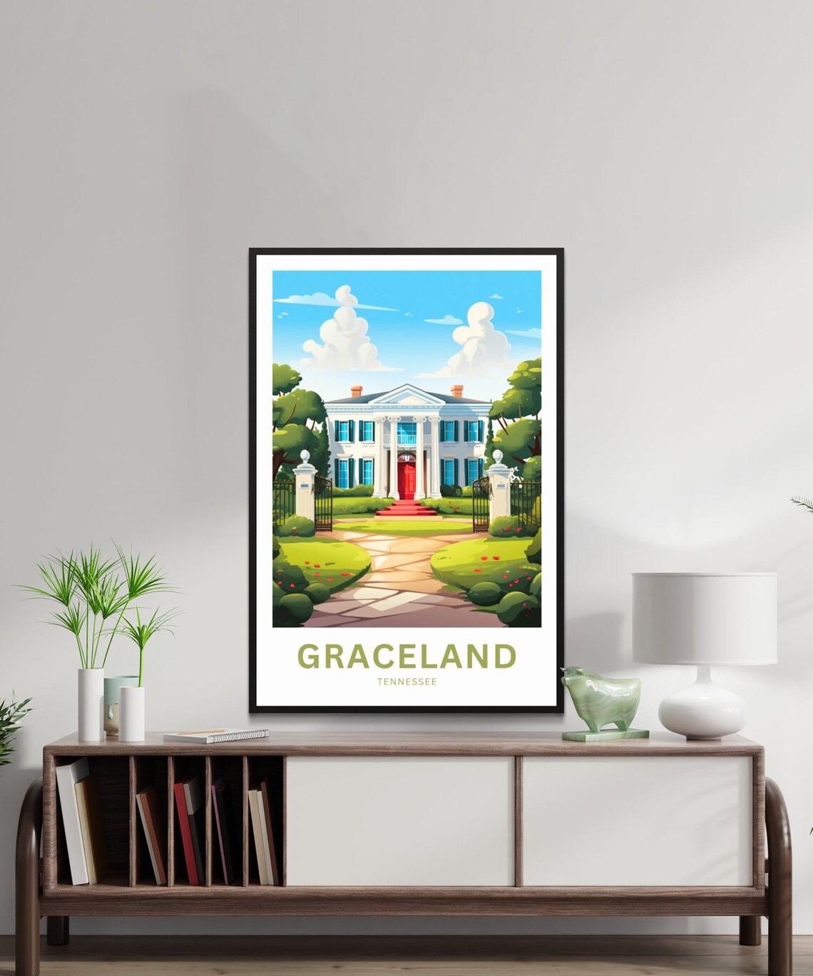 Graceland Mansion Memphis Tennessee Elvis Presley Home Travel Poster - Image 2