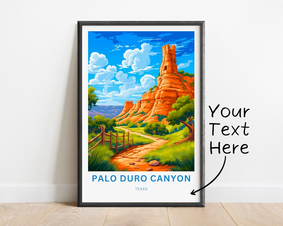 Personalized Palo Duro Canyon Texas Red Rock Spire Trail Poster