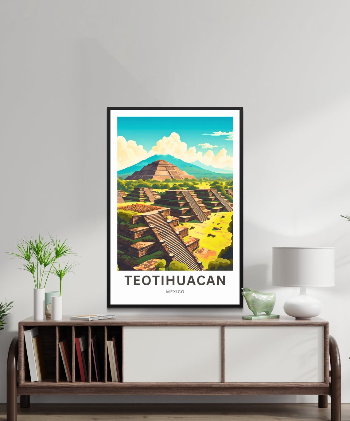 Teotihuacan Travel Print Teotihuacan Poster Mexico Wall Art Framed Present Gift Mexico Present - Image 4