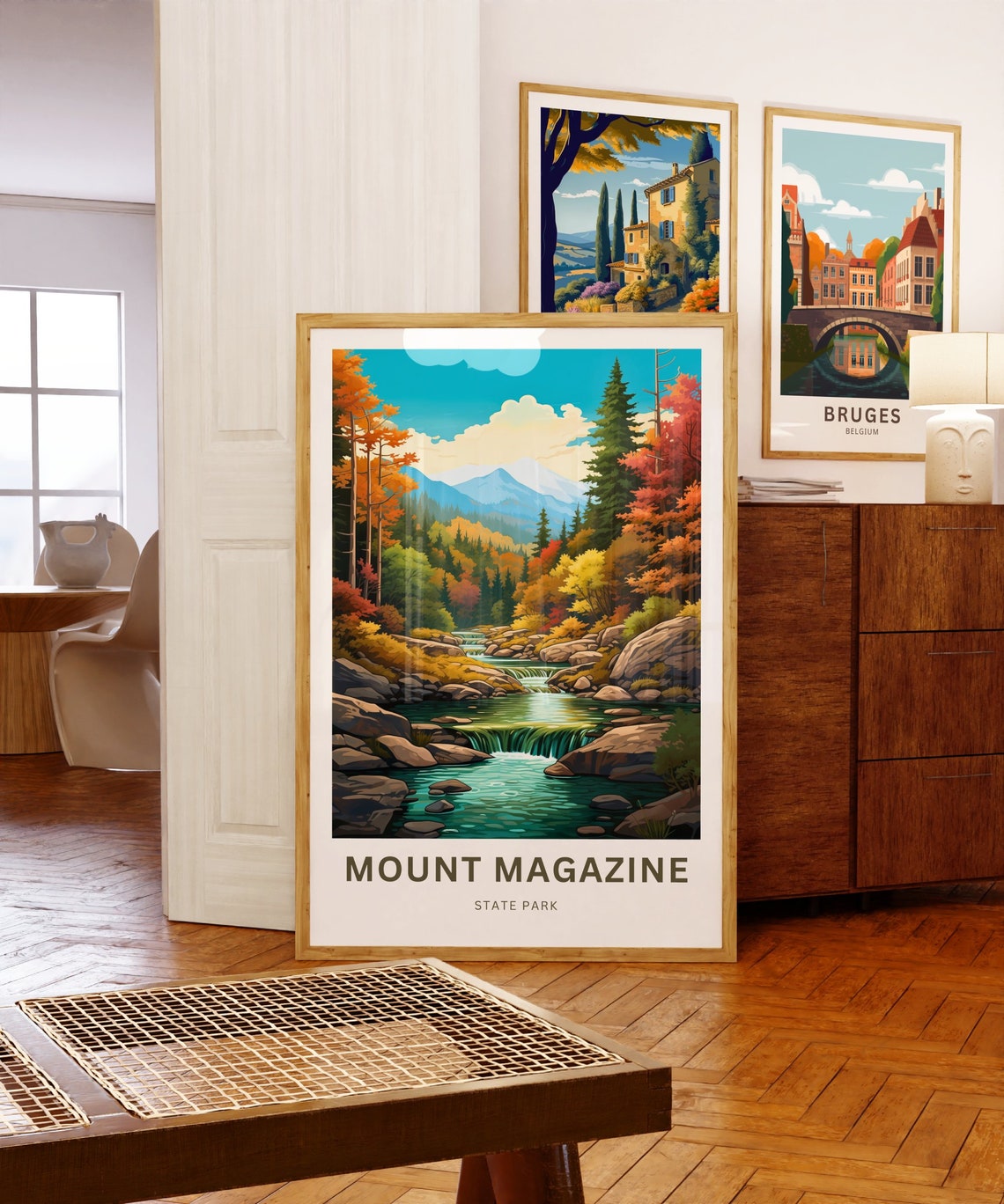 Mount Magazine State Park Colorful Fall Stream Travel Poster - Image 5