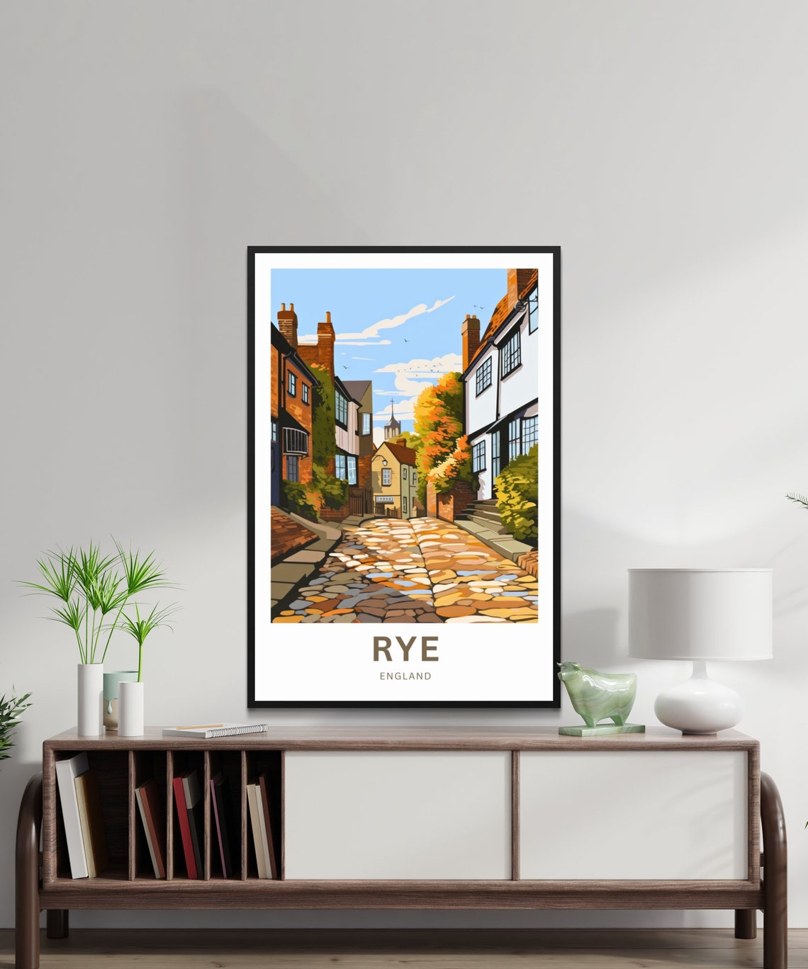 Rye England Quaint Historic Street Personalized Travel Poster - Image 2