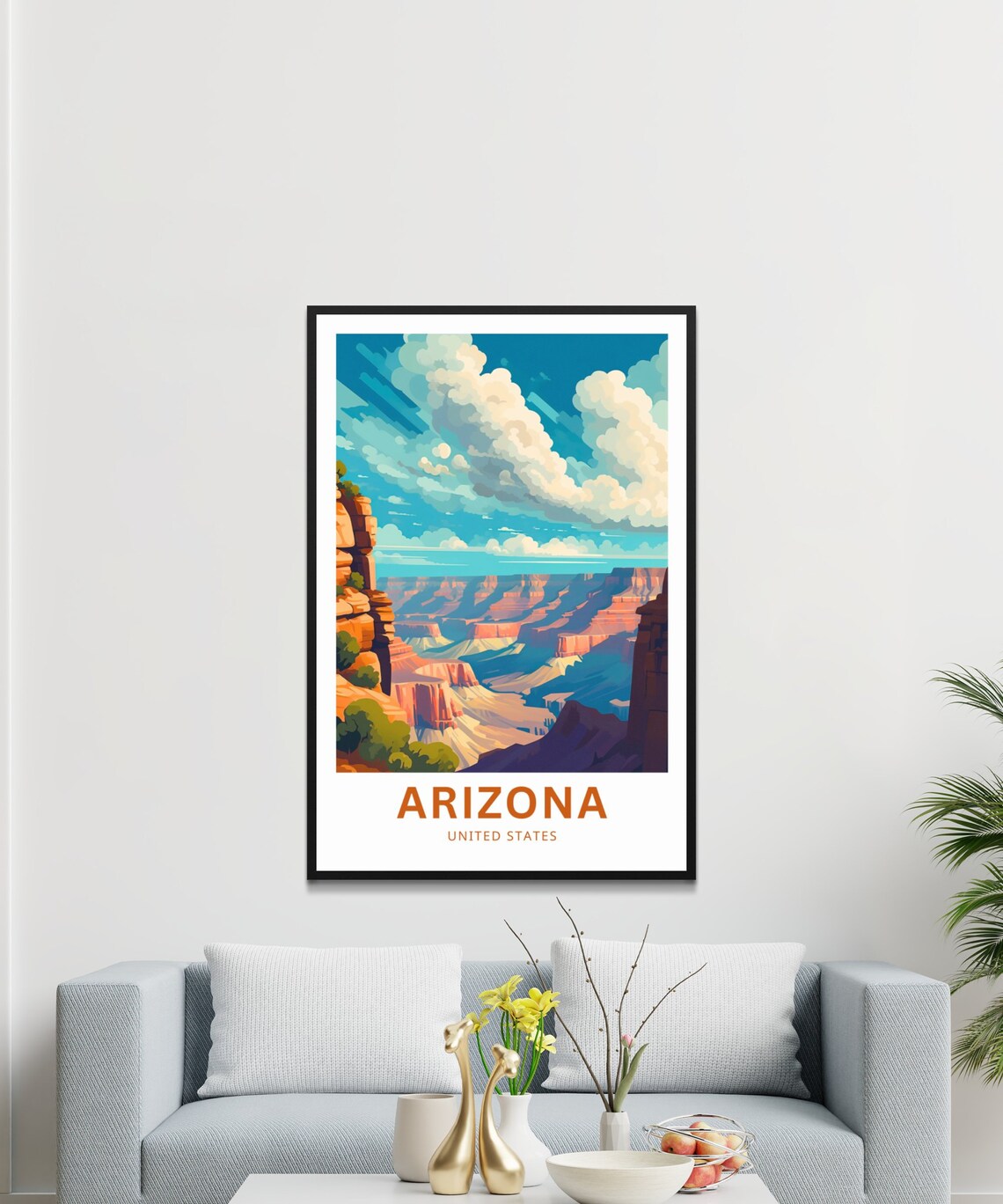Arizona Grand Canyon Red Rock Desert Landscape Travel Poster - Image 3