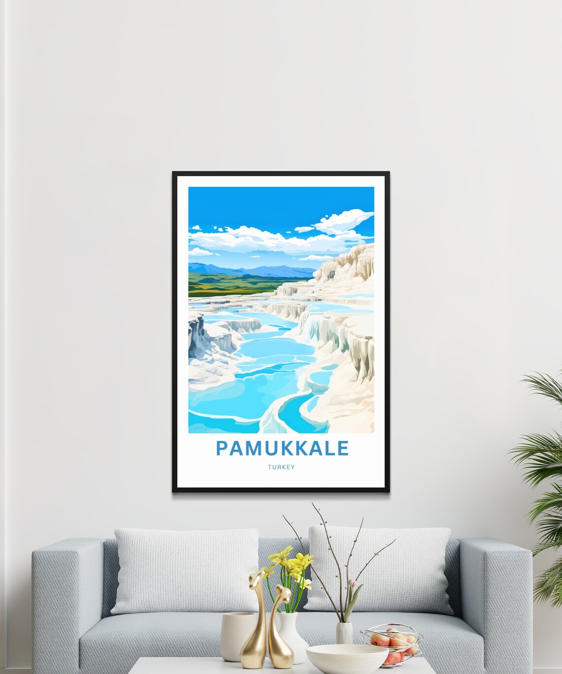 Pamukkale Travel Poster, Turkey Wall Art - Image 3