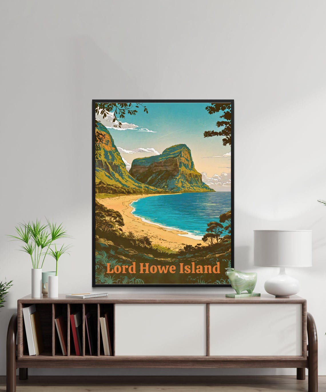 Lord Howe Island Australia Coastal Cliffs Beach Travel Poster - Image 4