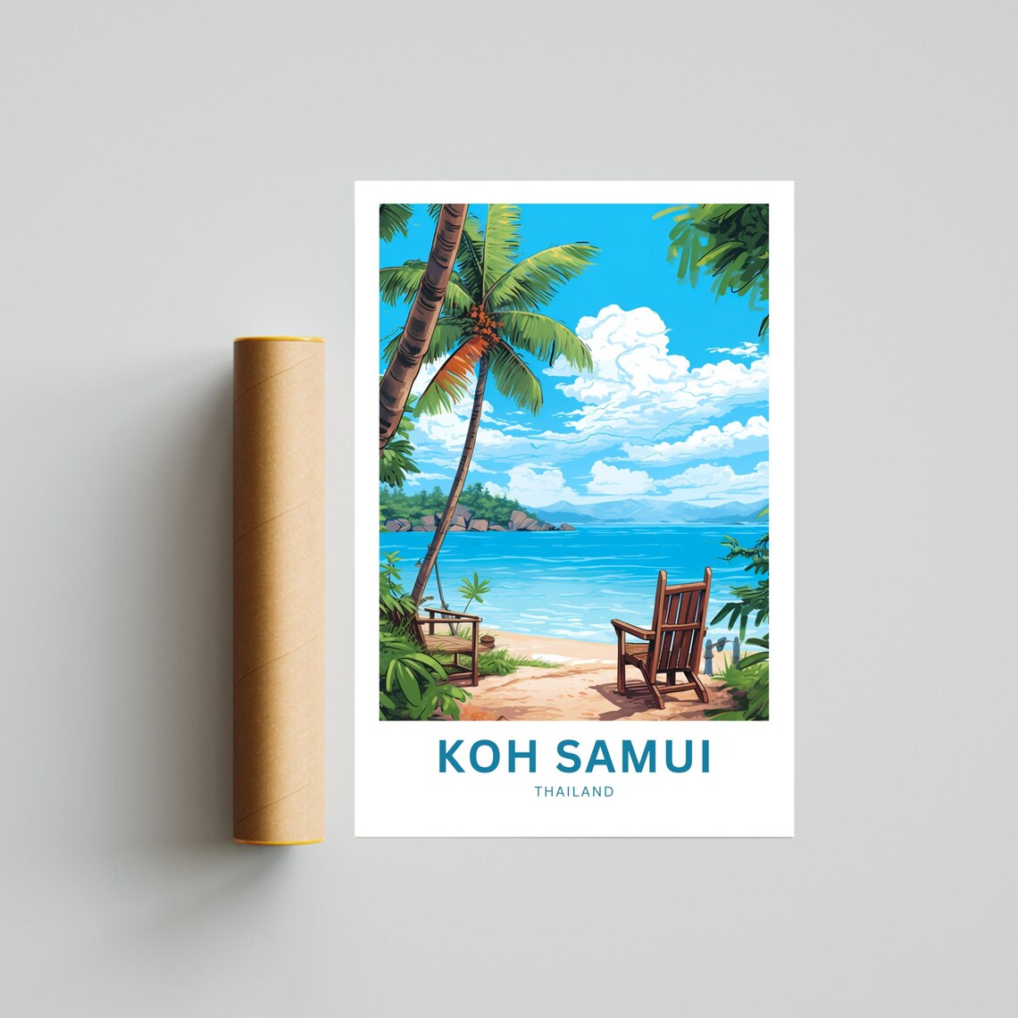 Koh Samui Travel Poster, Thailand Present Gift - Image 4