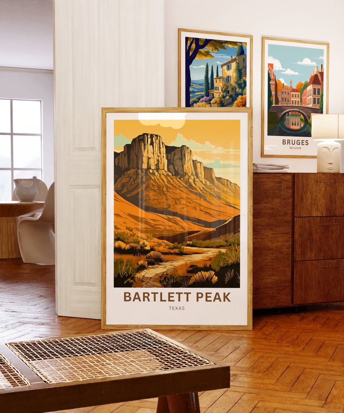 Personalized Bartlett Peak Texas Sunset Custom Travel Poster - Image 5