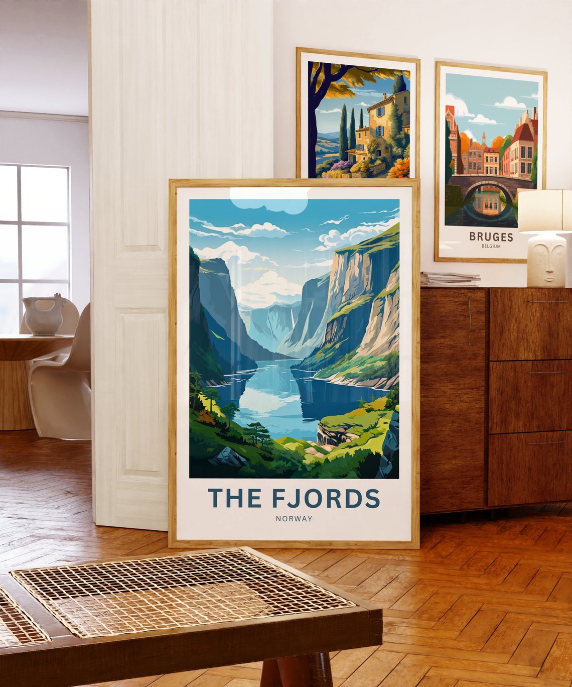 Personalized The Fjords Norway Steep Valley Waterfall Gift Poster - Image 5