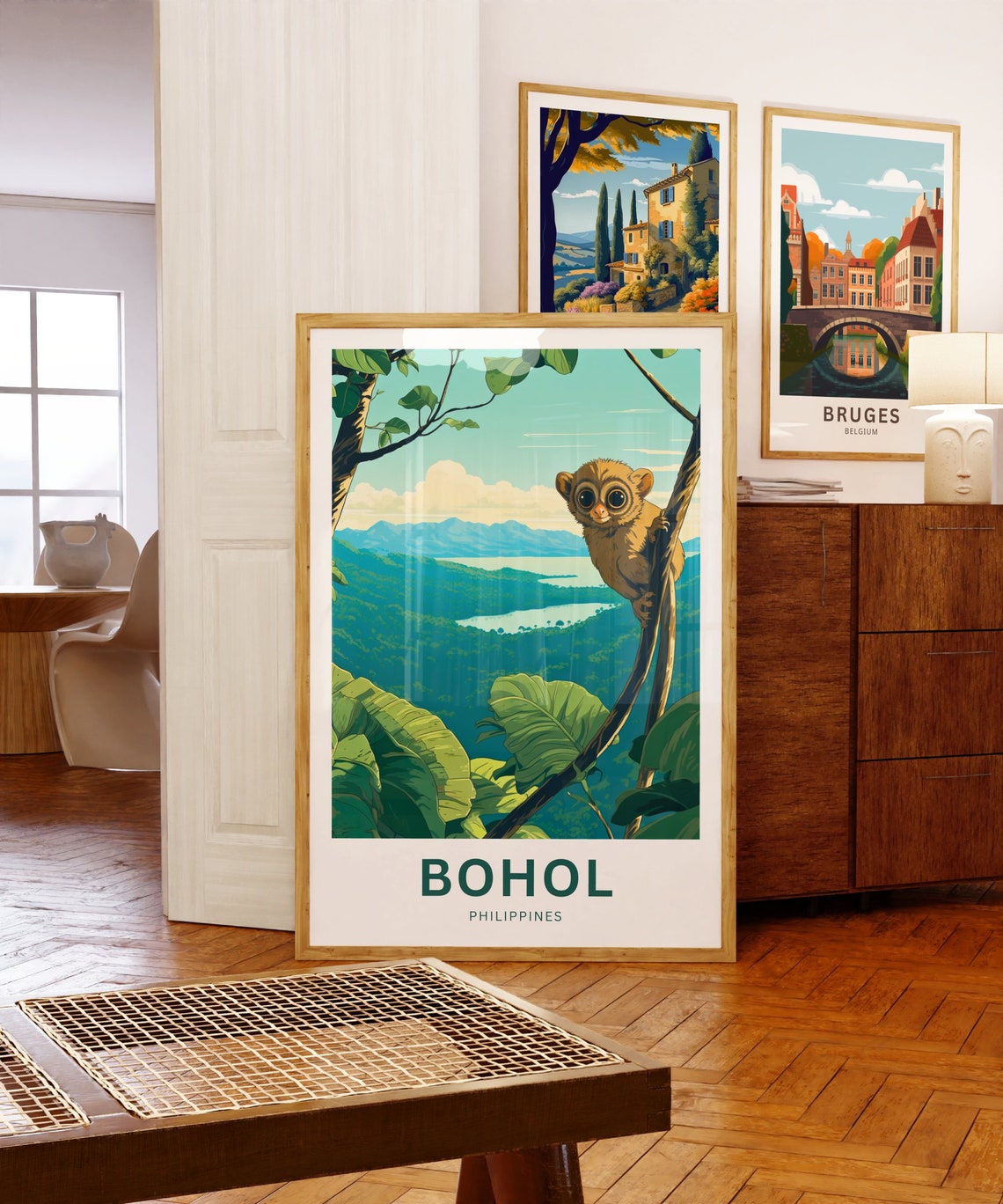 Personalized Bohol Tarsier Jungle Valley Philippines Travel Poster - Image 5