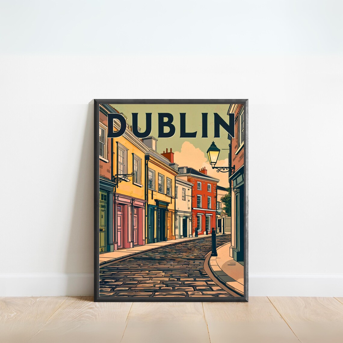 Dublin Vintage Travel Poster, Ireland Wall Art