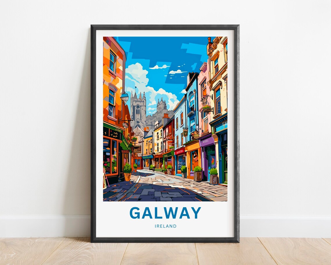 Galway Travel Poster, Ireland Wall Art Print