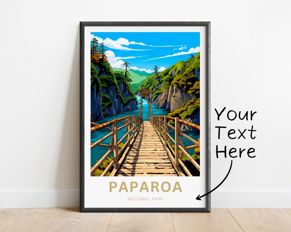 Personalized Paparoa National Park Swing Bridge Gorge Travel Poster