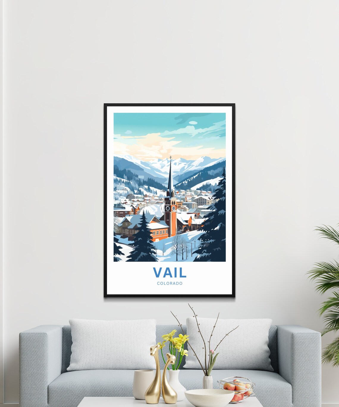 Vail Ski Resort Travel Print Poster - Image 3