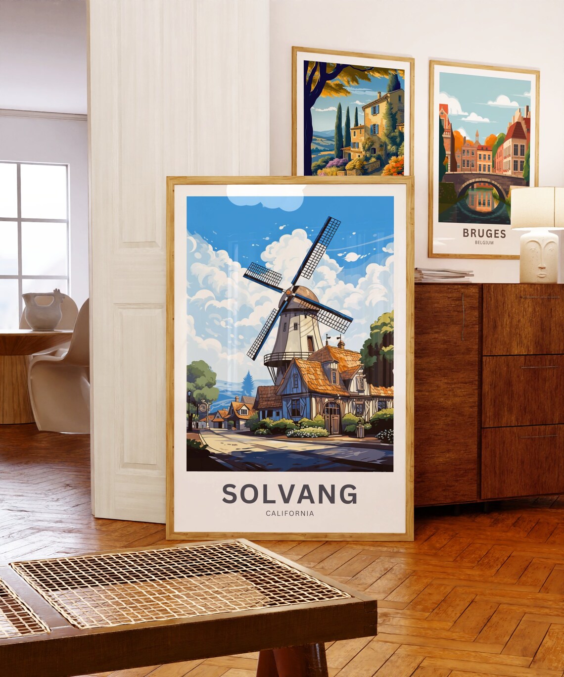Personalized Solvang Travel Print, California Poster - Image 5